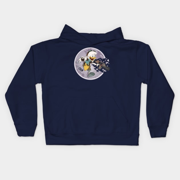 Della Moon Escape Kids Hoodie by Number1Robot